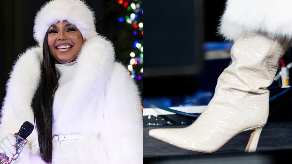 Ashanti Was Dreaming of a White Christmas in Knee-high Croc Boots for a Holiday Tree Lighting Performance in Philly