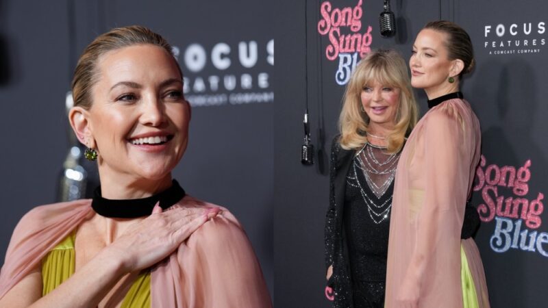 Kate Hudson Shines in Valentino at ‘Song Sung Blue’ Premiere With Mom Goldie Hawn