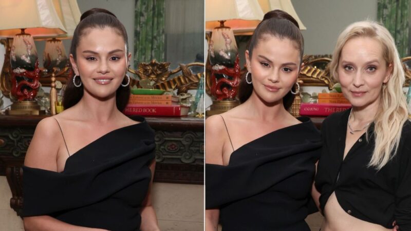Selena Gomez Puts a Draped Spin on the Little Black Dress in Jacquemus for ‘The Testament of Ann Lee’ Screening