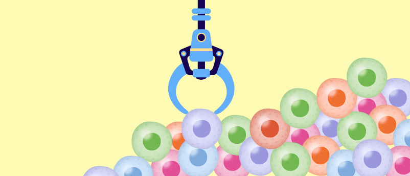 Multi-material microrobot grabs, carries and releases cells like never before