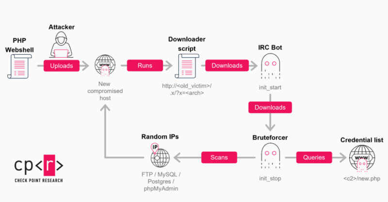 GoBruteforcer Botnet Targets Crypto Project Databases by Exploiting Weak Credentials