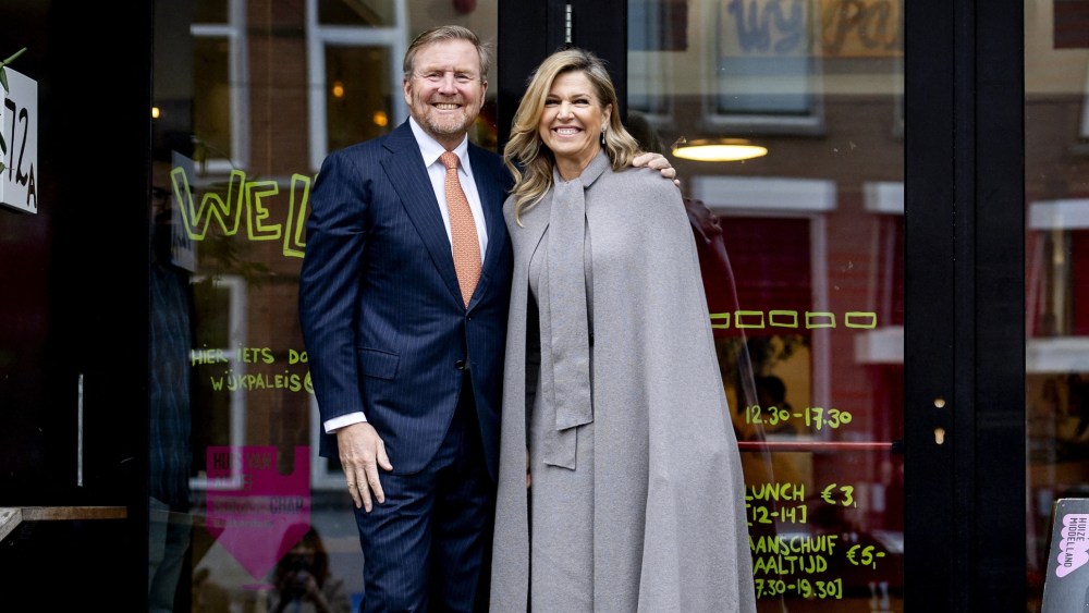 Queen Maxima of the Netherlands Goes Mod in Vanessa Seward Cape and Dress