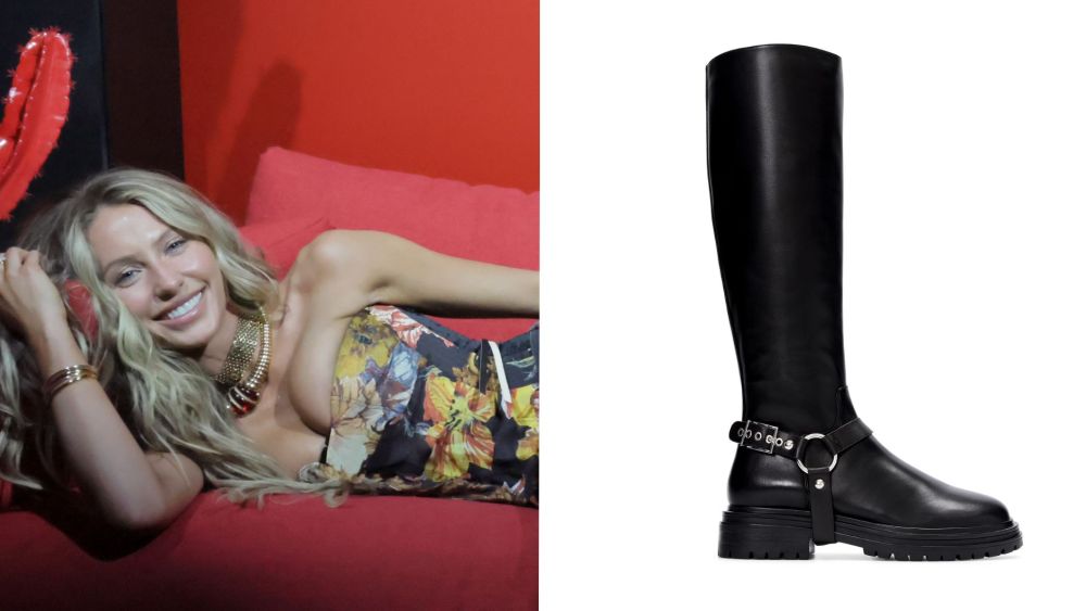 Alix Earle Leans Into Coachella’s Knee-high Boot Revival in Black Leather