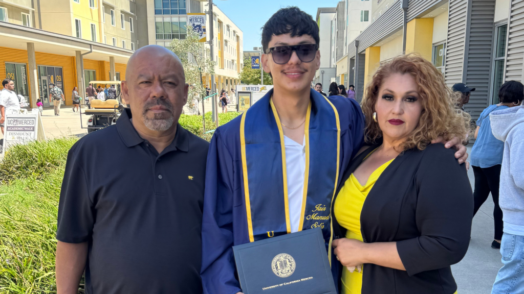 He once considered leaving school after his father’s detention. This spring, he graduated from college.