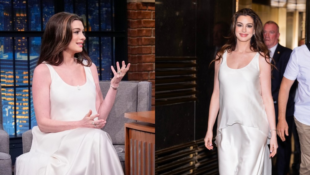 Anne Hathaway Adds Custom GapStudio to Her ‘Odyssey’ Maternity Wardrobe